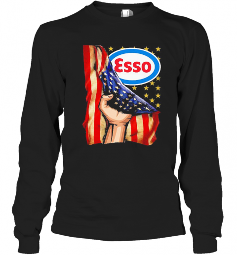 Esso American Flag Independence Day T-Shirt Long Sleeved T-shirt 