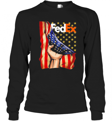 Fedex American Flag Independence Day T-Shirt Long Sleeved T-shirt 