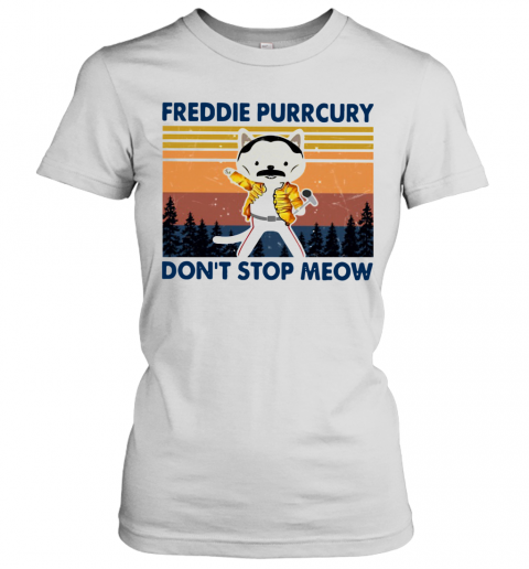 Freddie Purrcury Don't Stop Meow Vintage T-Shirt Classic Women's T-shirt
