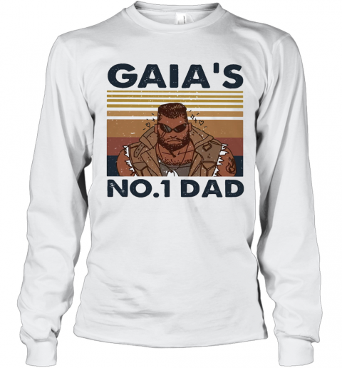 Gaia'S No 1 Dad Vintage Retro T-Shirt Long Sleeved T-shirt 