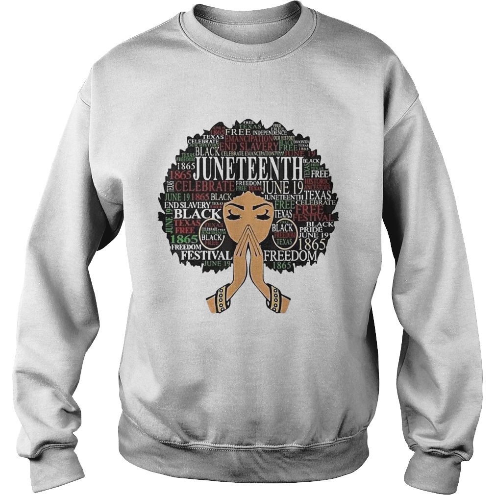 Girl Black Juneteenth Namaste Sweatshirt