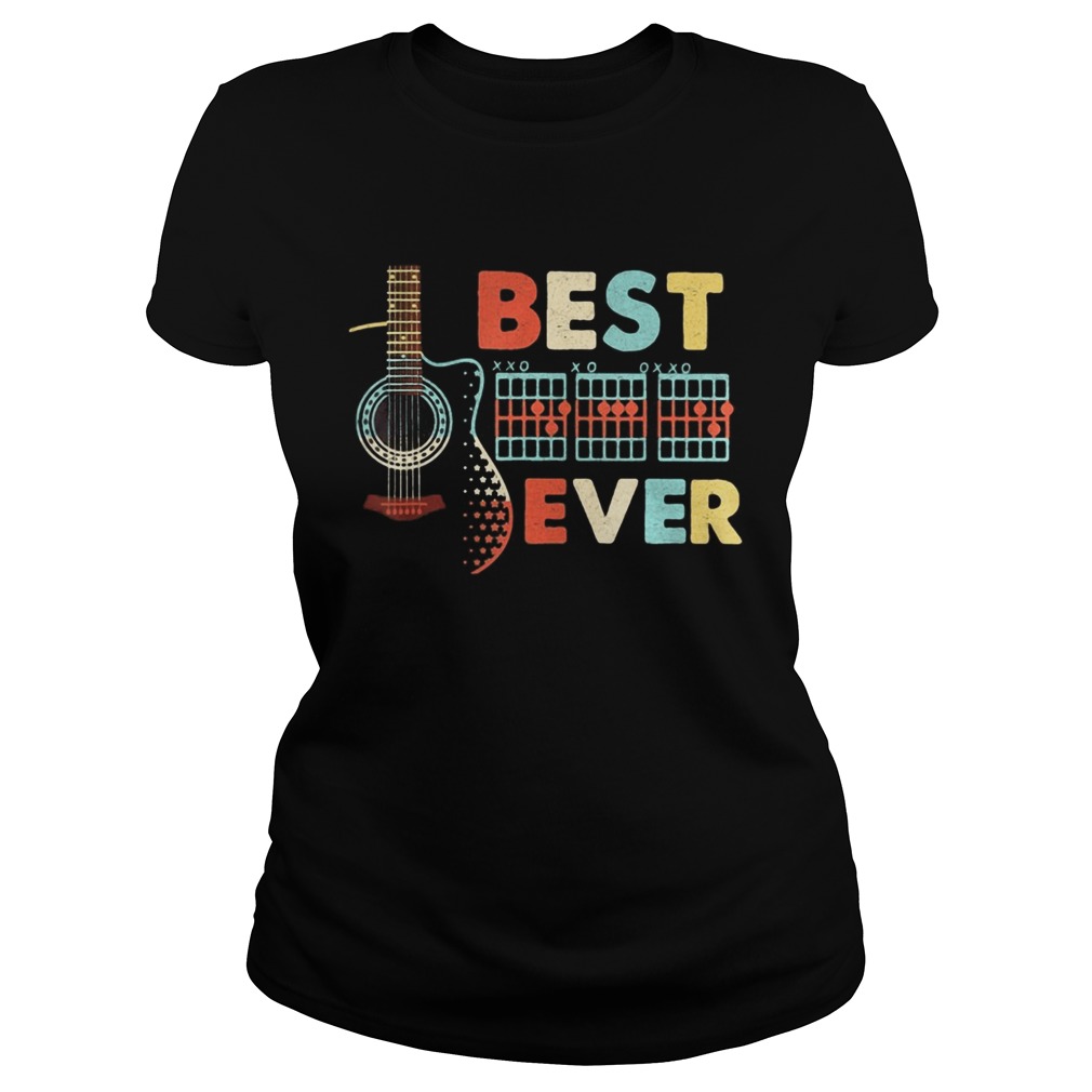 Guitar best dad ever happy fathers day Classic Ladies
