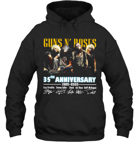 Guns N' Roses 35Th Anniversary 1985 2020 Signatures T-Shirt Unisex Hoodie