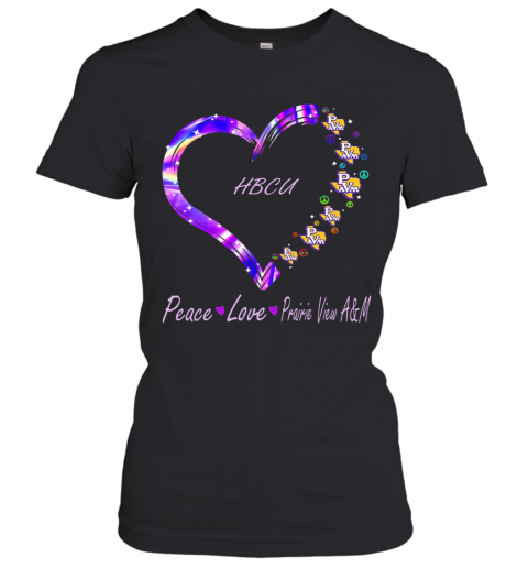 HBCU Peace Love Prairie View A T-Shirt Classic Women's T-shirt