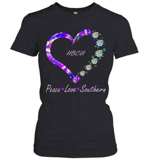 HBCU Peace Love Southern Heart T-Shirt Classic Women's T-shirt