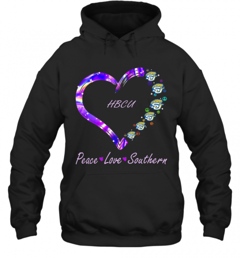 HBCU Peace Love Southern Heart T-Shirt Unisex Hoodie