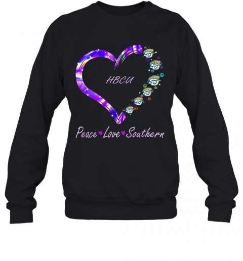 HBCU Peace Love Southern Heart T-Shirt Unisex Sweatshirt