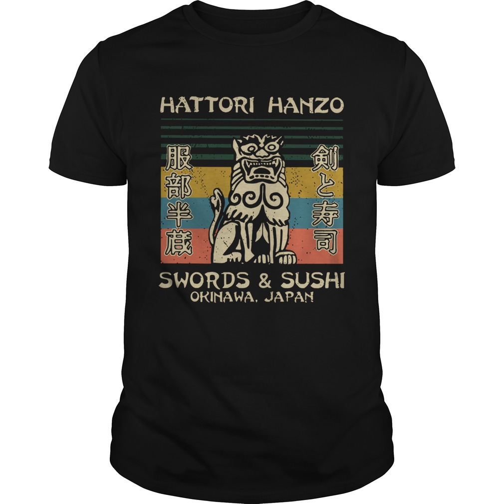 Hattori Hanzo Swords and Sushi Okinawa Japan Vintage Retro shirt