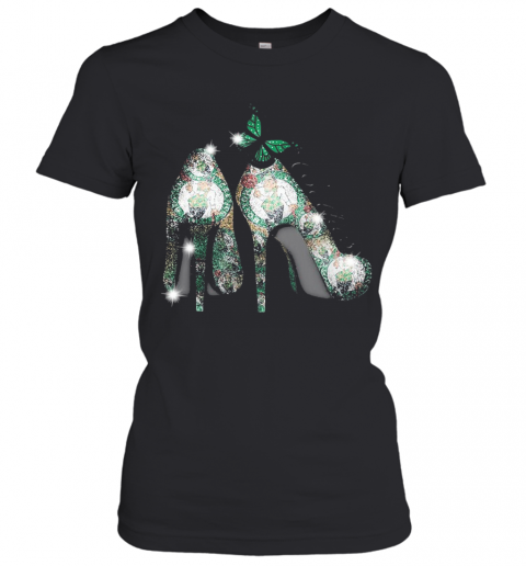 High Heels Butterfly Boston Celtics Diamond T-Shirt Classic Women's T-shirt