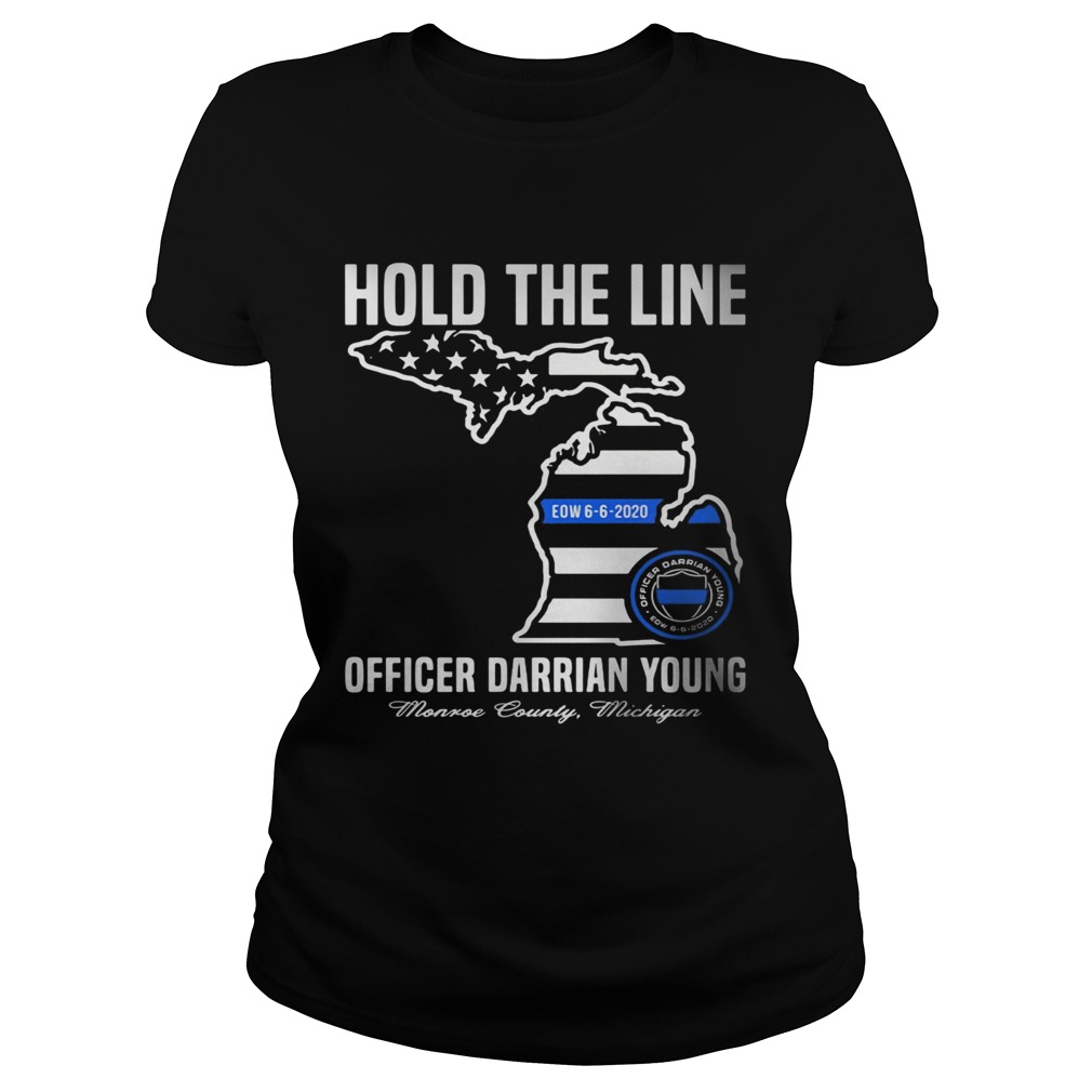 Hold the line officer darrian young Classic Ladies