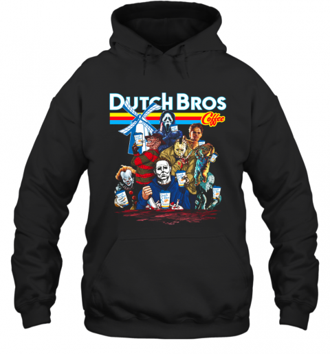 Horror Movie Characters Dutch Bros Coffee Halloween T-Shirt Unisex Hoodie