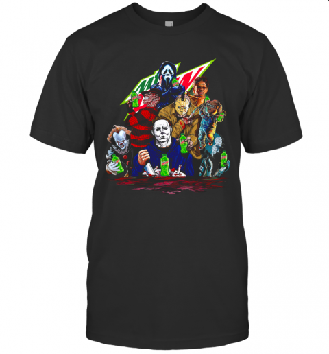 Horror Movies Characters Mountain Dew T-Shirt Classic Men's T-shirt