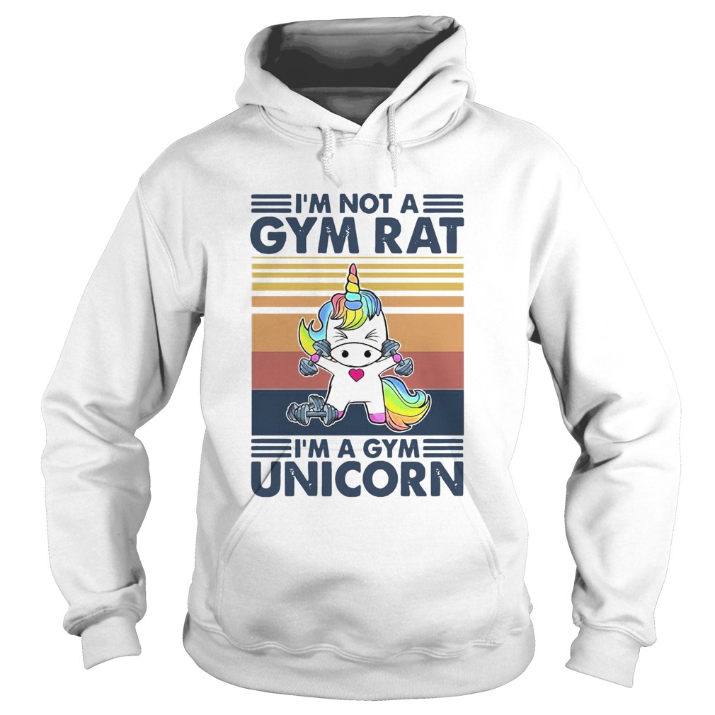 Im Not A Gym Rat Im A Gym Unicorn Hoodie
