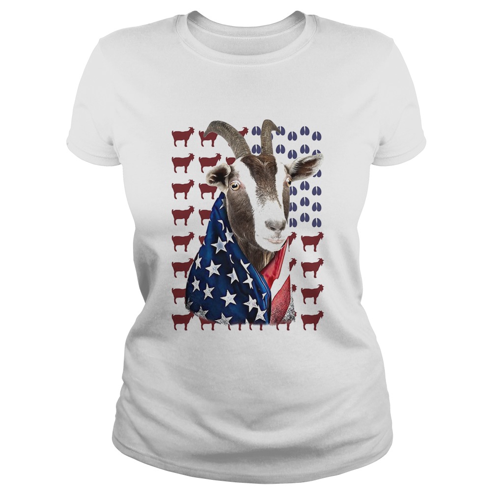 Independence Day Goat Flag Classic Ladies