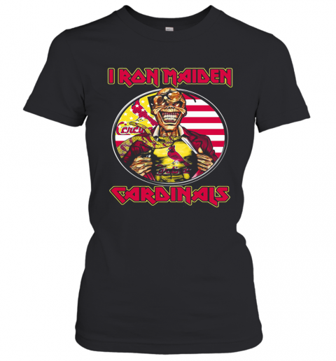Iron Maiden St. Louis Cardinals American Flag Independence Day T-Shirt Classic Women's T-shirt