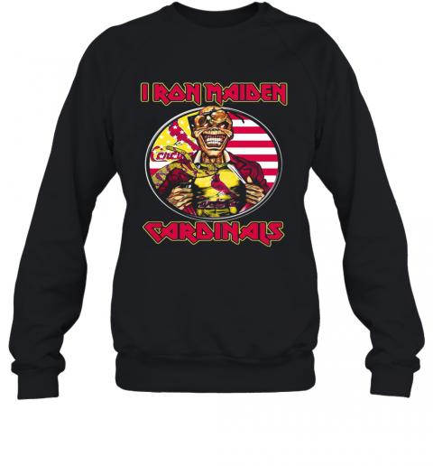 Iron Maiden St. Louis Cardinals American Flag Independence Day T-Shirt Unisex Sweatshirt