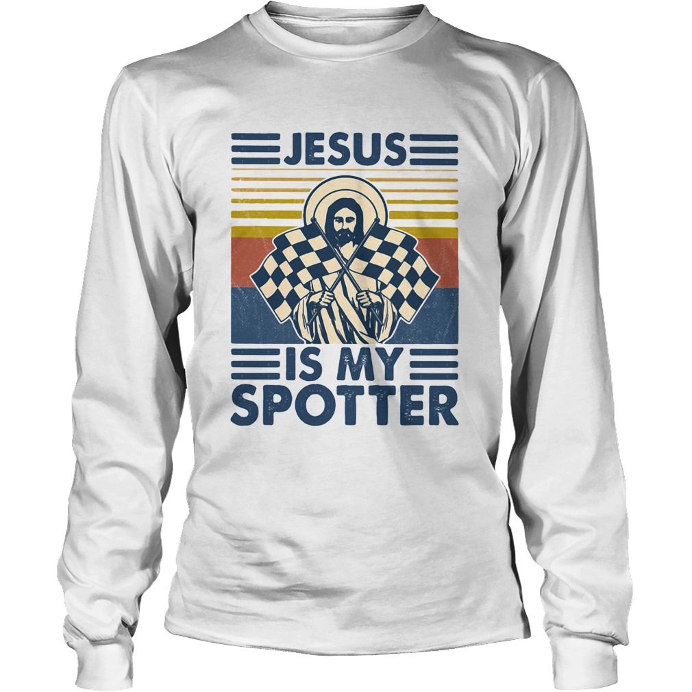 Jesus is my spotter vintage retro Long Sleeve