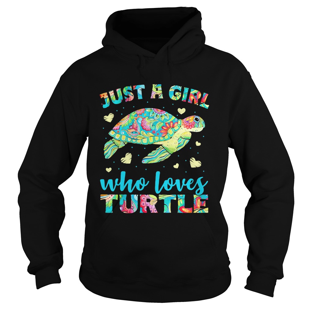 Just A Girl Who Loves Turtle Color Hoodie