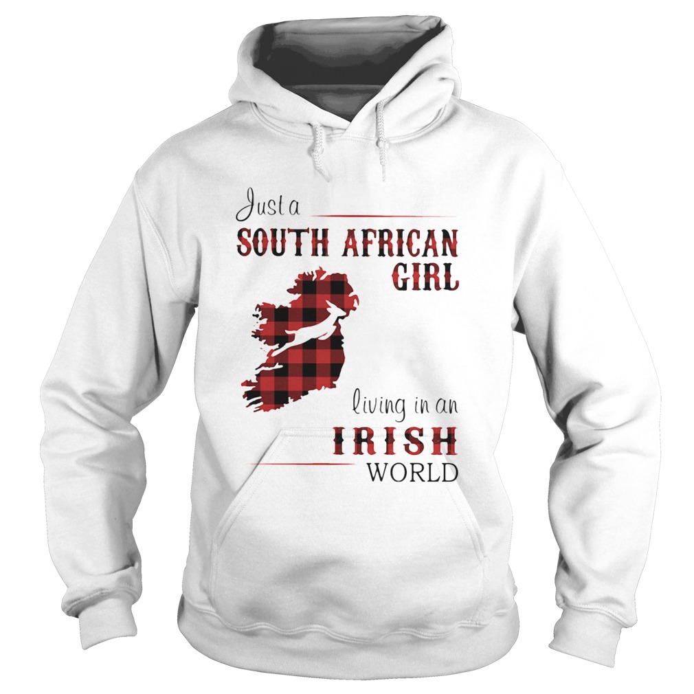 Just A South African Girl Living In An Irish World Map Hoodie