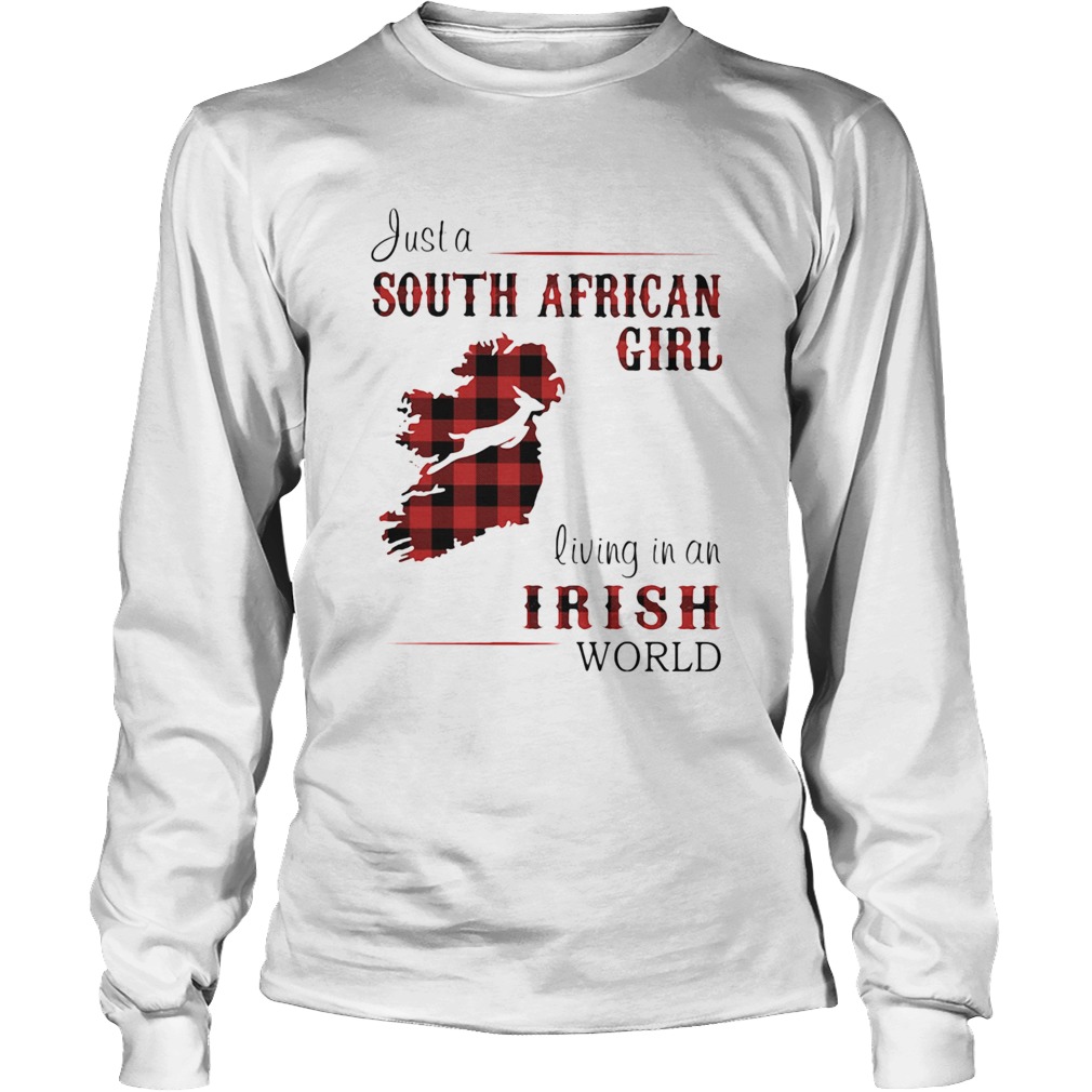 Just A South African Girl Living In An Irish World Map Long Sleeve