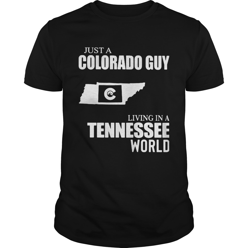 Just a colorado guy living in a tennessee world map shirt