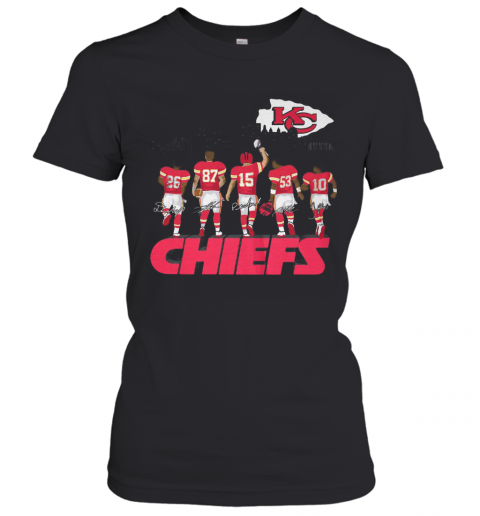Kansas City Chiefs #26 #87 #15 #53 #10 Legends Signatures T-Shirt Classic Women's T-shirt