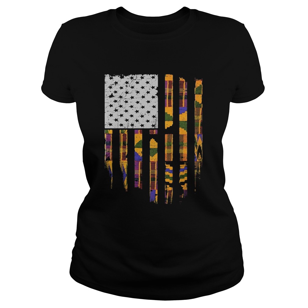 Kente these colors dont run american flag independence day Classic Ladies