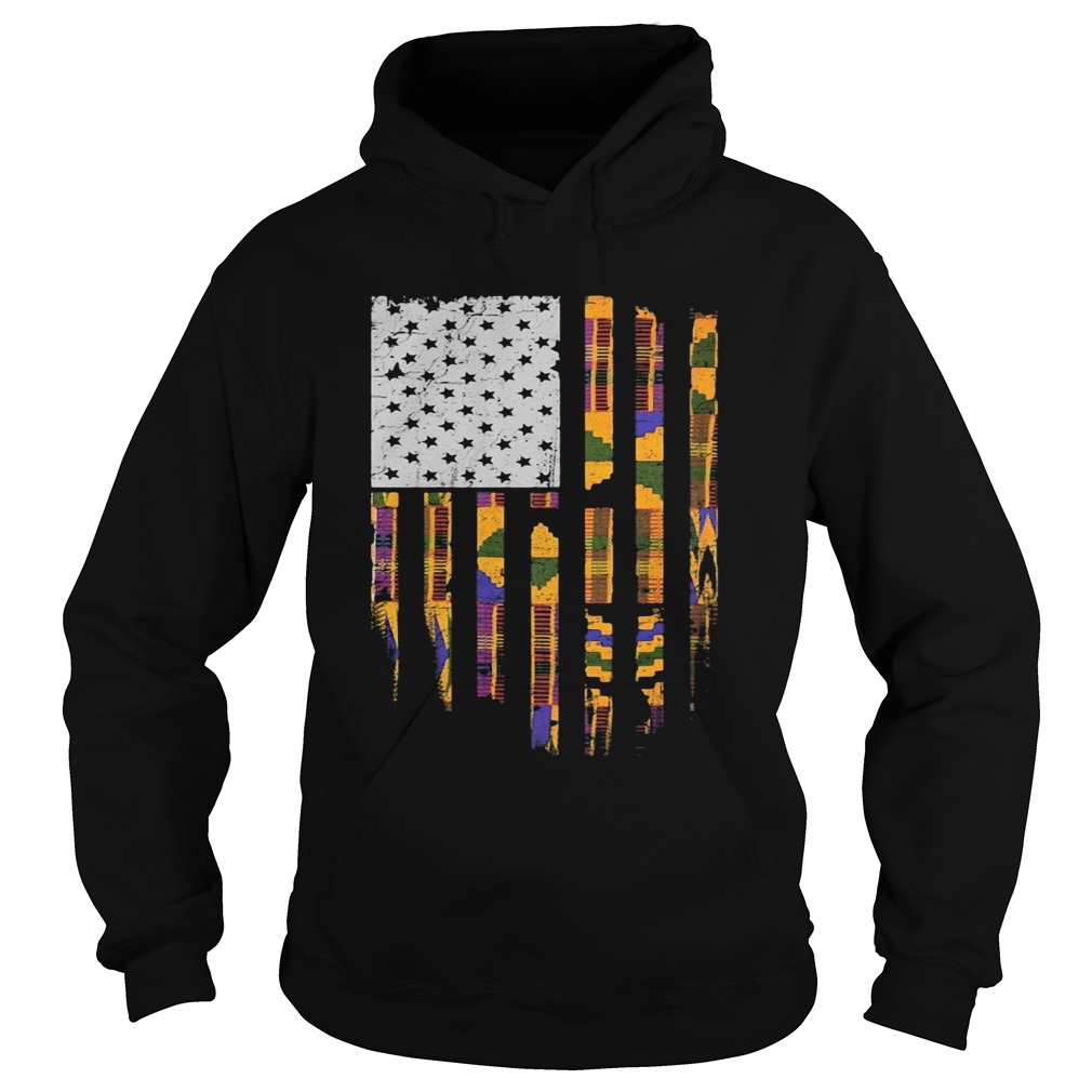 Kente these colors dont run american flag independence day Hoodie