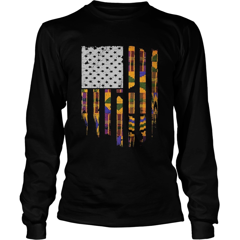 Kente these colors dont run american flag independence day Long Sleeve