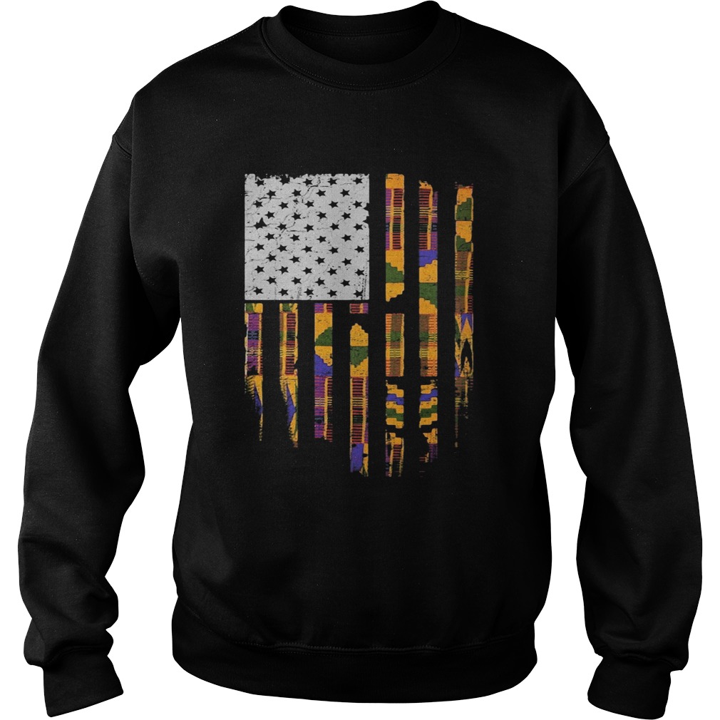 Kente these colors dont run american flag independence day Sweatshirt