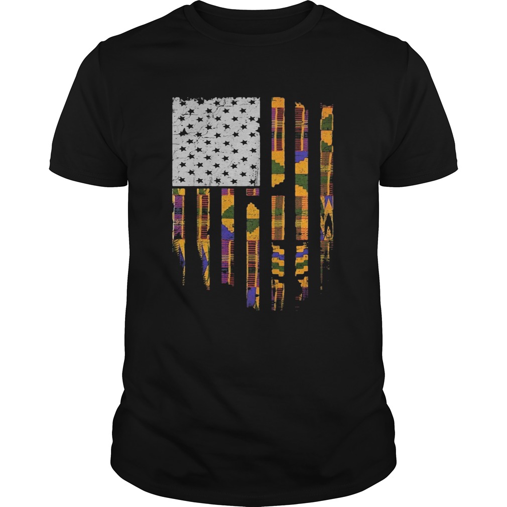 Kente these colors dont run american flag independence day shirt