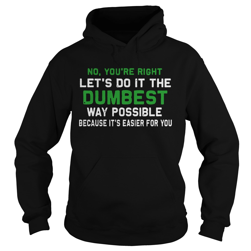 Lets Do It The Dumbest Way Possible Hoodie