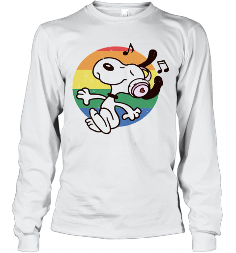 Lgbt Snoopy Listening To Music Vintage T-Shirt Long Sleeved T-shirt