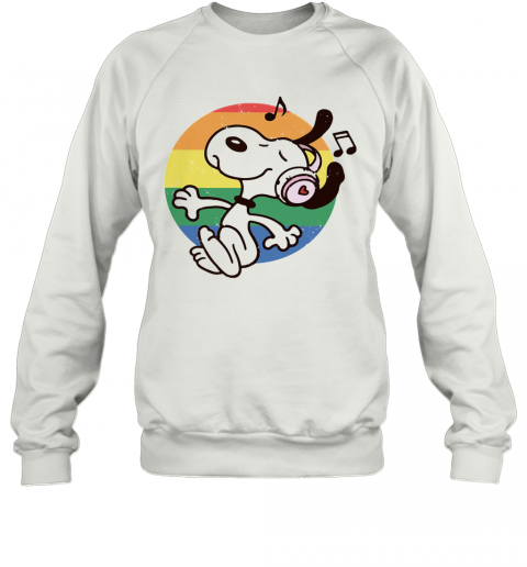 Lgbt Snoopy Listening To Music Vintage T-Shirt Unisex Sweatshirt