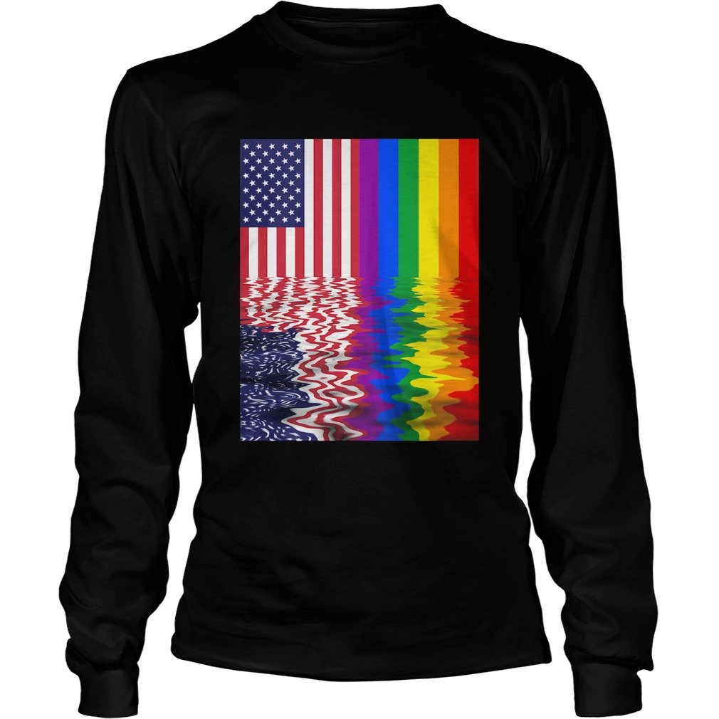 Lgbt american flag independence day Long Sleeve