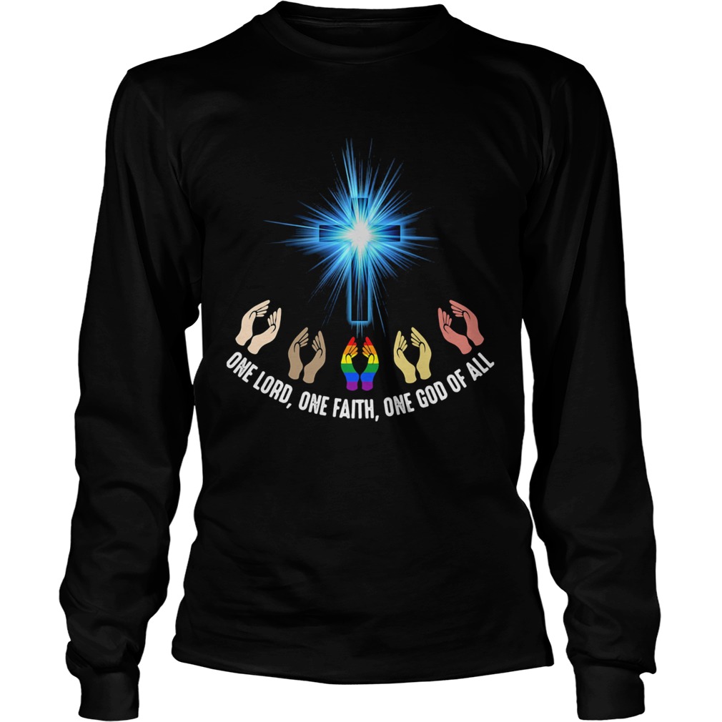 Lgbt jesus one lord one faith one god of all juneteenth Long Sleeve