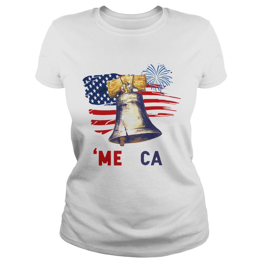 Liberty Bell Merica 4th Of July American Flag Classic Ladies
