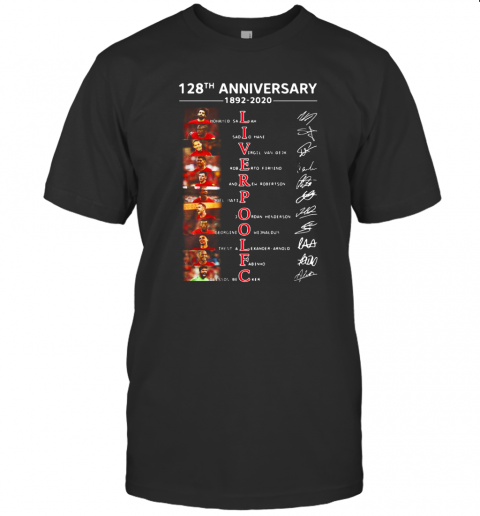 Liverpool 128Th Anniversary 1892 2020 Signatures T-Shirt