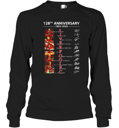 Liverpool 128Th Anniversary 1892 2020 Signatures T-Shirt Long Sleeved T-shirt 
