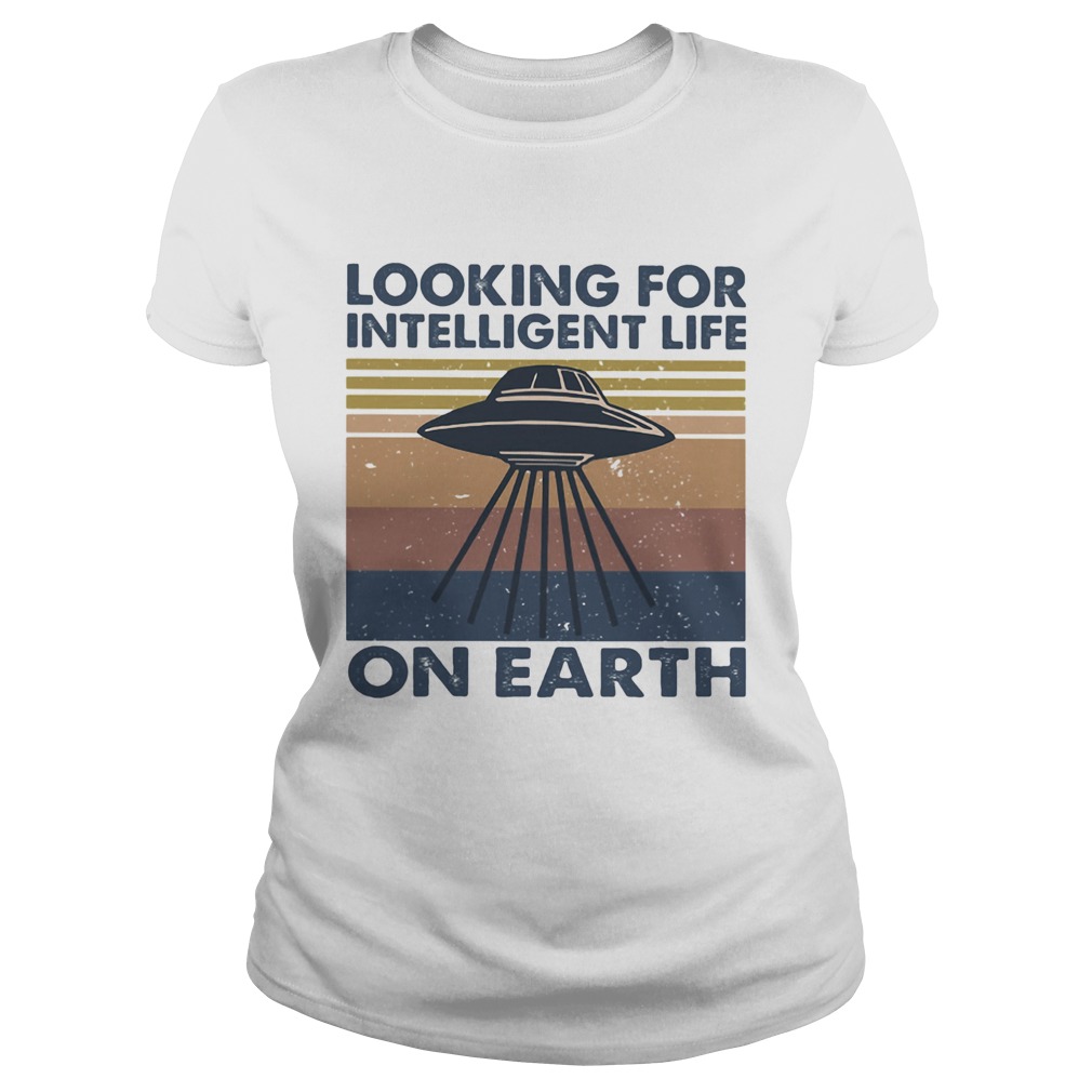 Looking for intelligent life on earth vintage retro Classic Ladies
