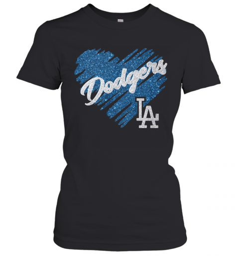Los Angeles Dodgers Heart T-Shirt Classic Women's T-shirt
