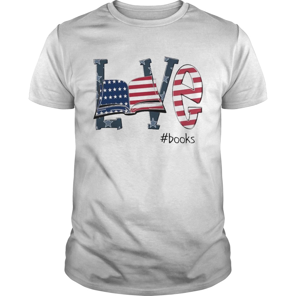 Love Books America Flag shirt