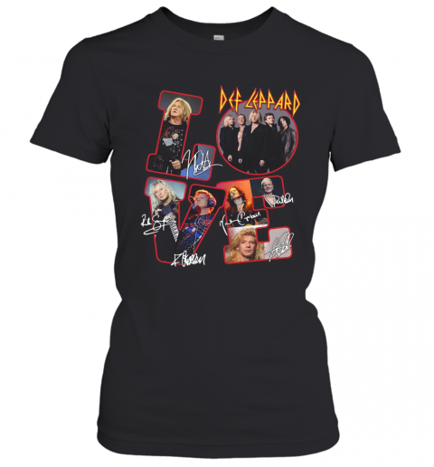 Love Def Leppard Band Members Signatures T-Shirt Classic Women's T-shirt