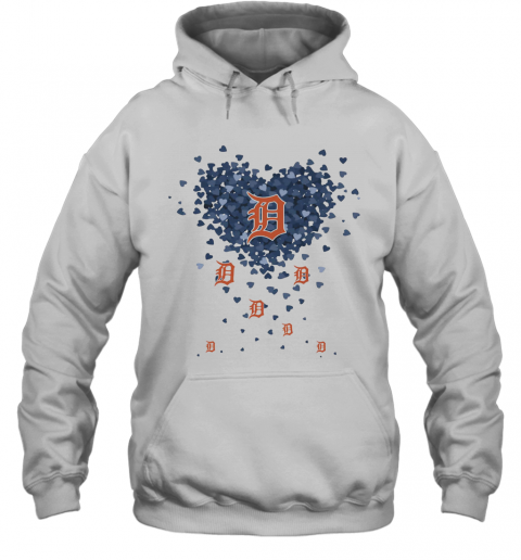 Love Detroit Tigers Hearts T-Shirt Unisex Hoodie