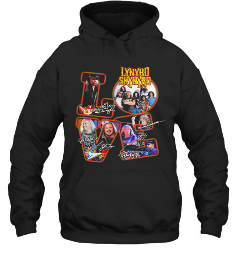Love Lynyrd Skynyrd Band Member Signatures T-Shirt Unisex Hoodie