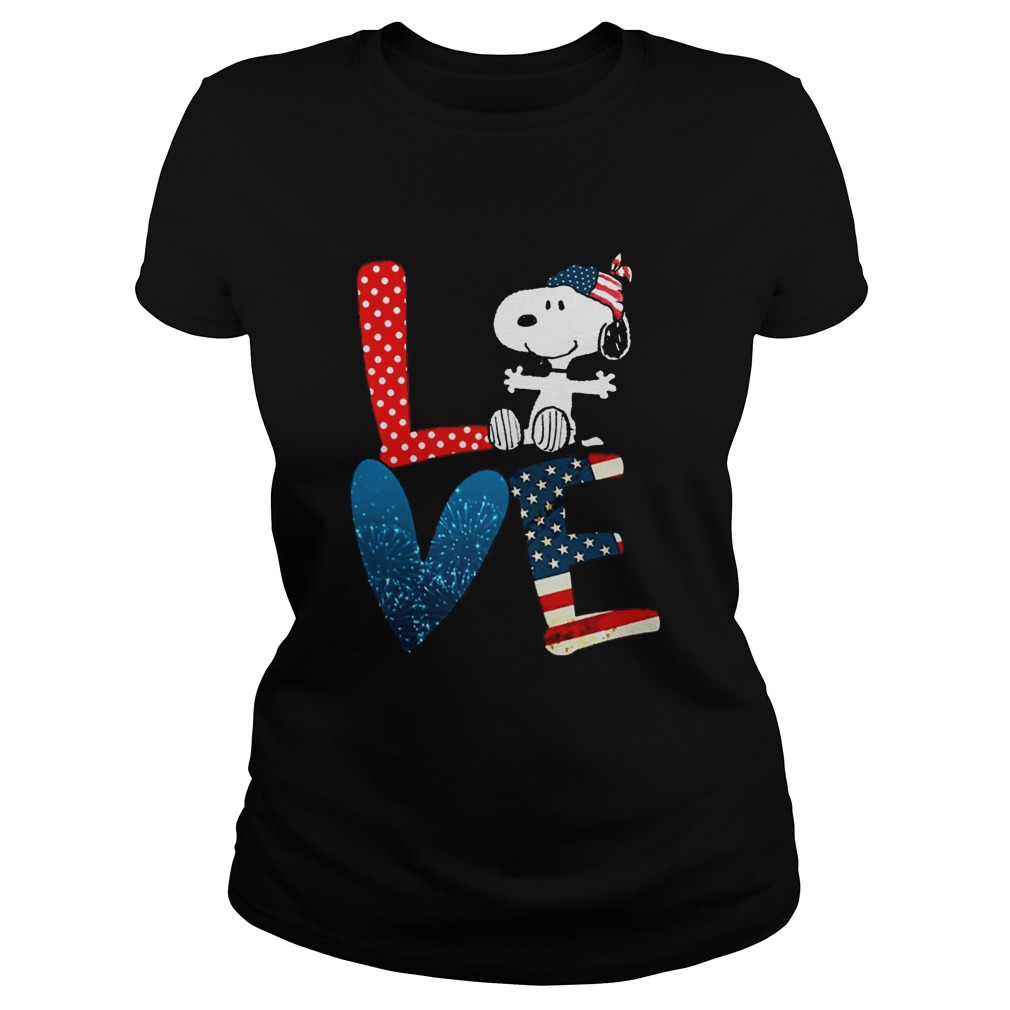 Love Snoopy Independence Day Classic Ladies