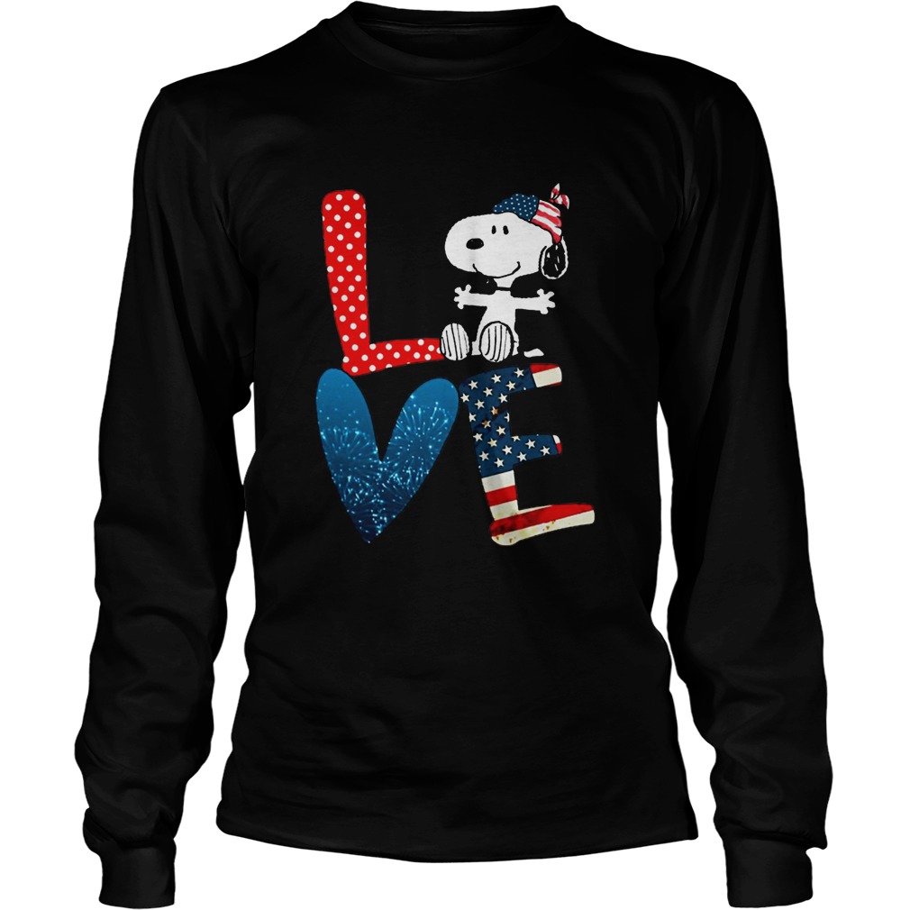 Love Snoopy Independence Day Long Sleeve