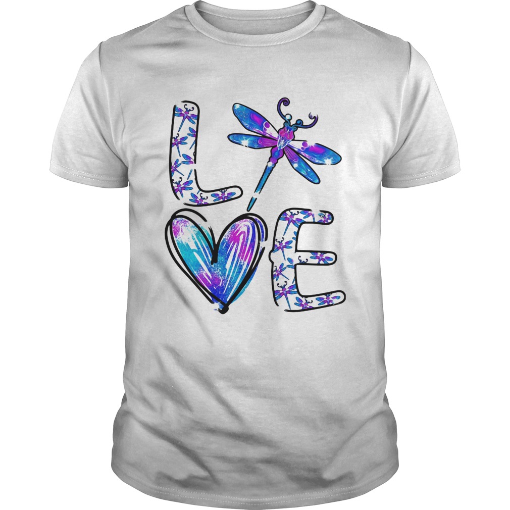 Love dragonflies heart diamond shirt