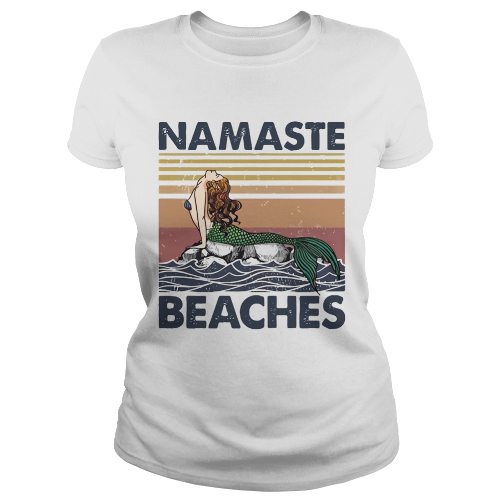 Mermaid Namaste Beaches Vintage Classic Ladies