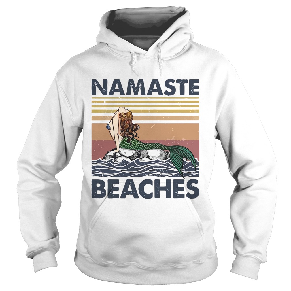 Mermaid Namaste Beaches Vintage Hoodie